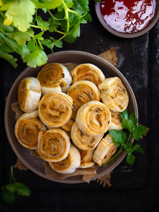 Samosa Appetizer Pinwheels - The Kitchen Docs