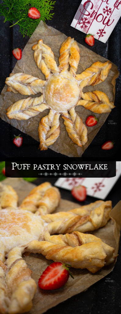 Puff pastry snowflake reipe video