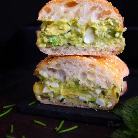 Healthier avocado egg salad sandwich recipe video