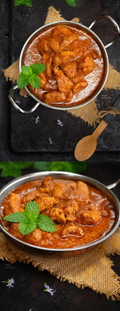 Shahi chicken korma or creamy chicken korma