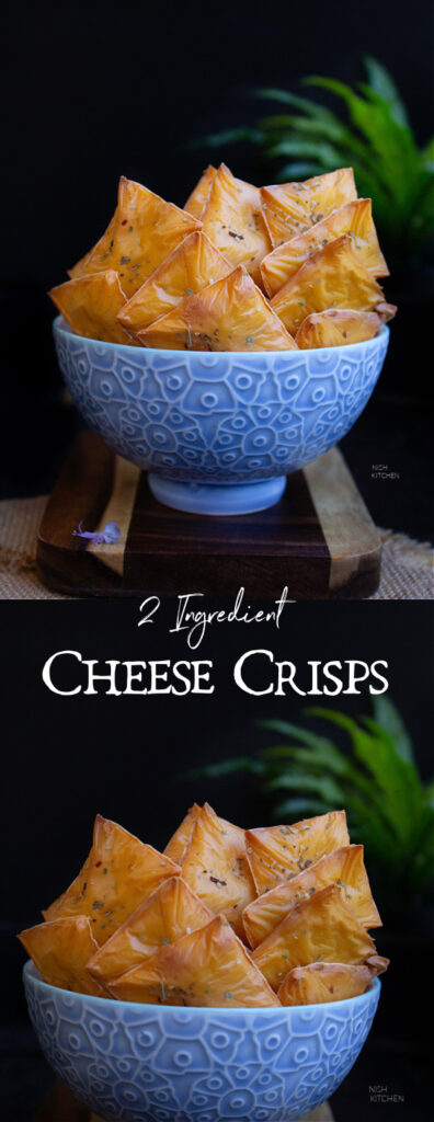 Two ingredient cheese crisps recipe
