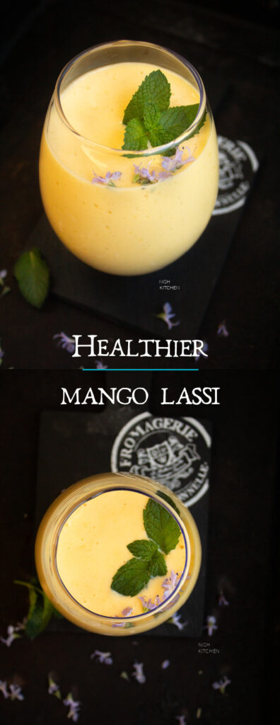 Healthy mango lassi