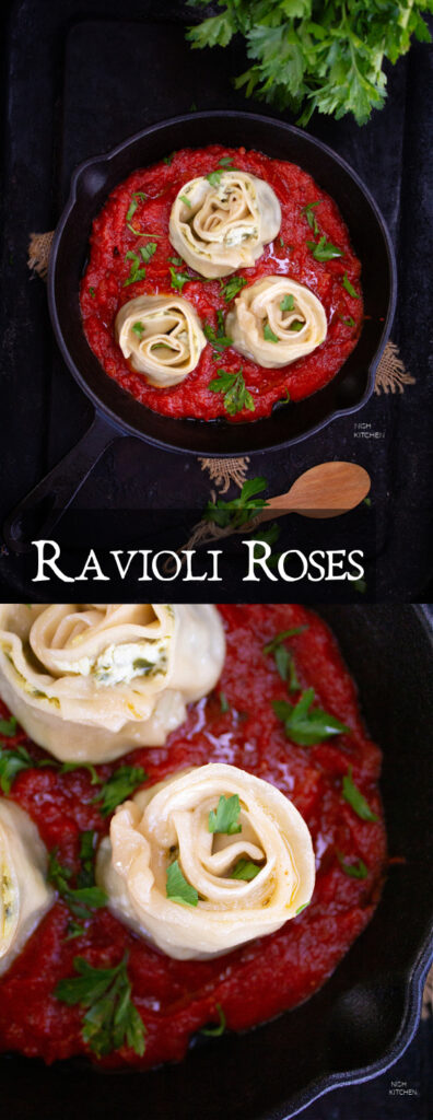 Ravioli roses