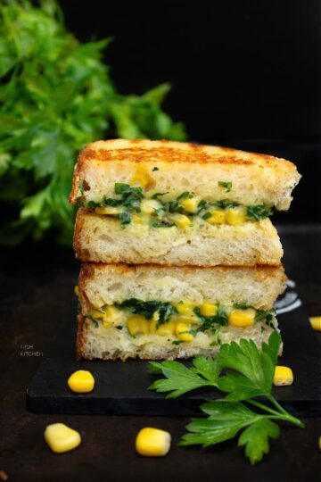 spinach and corn sandwich recipe video