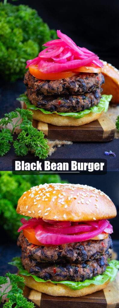 Healthy black bean burger