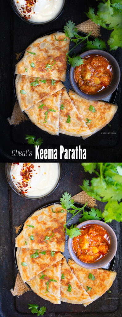 easy keema paratha or stuffed paratha