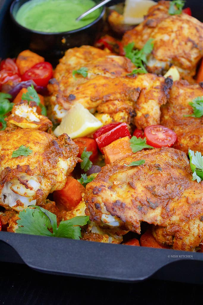 Tandoori chicken tray bake recipe