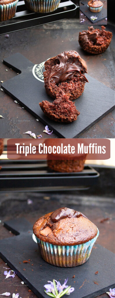 Triple chocolate muffins