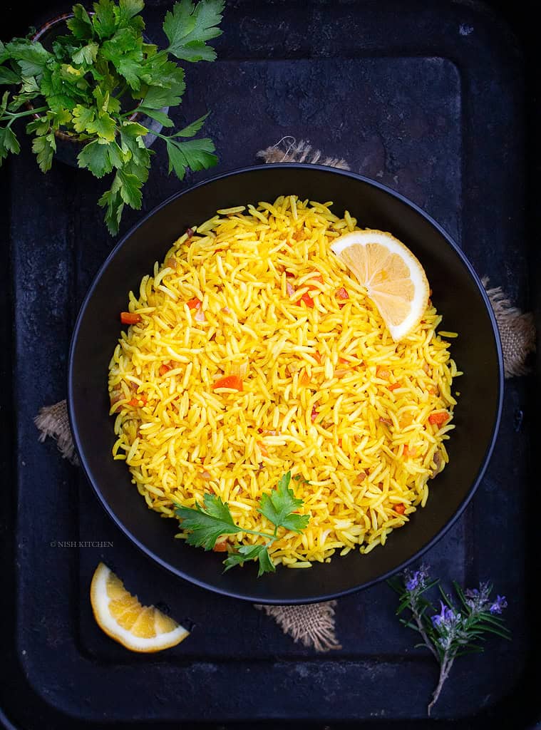 Garlic turmeric rice recipe video