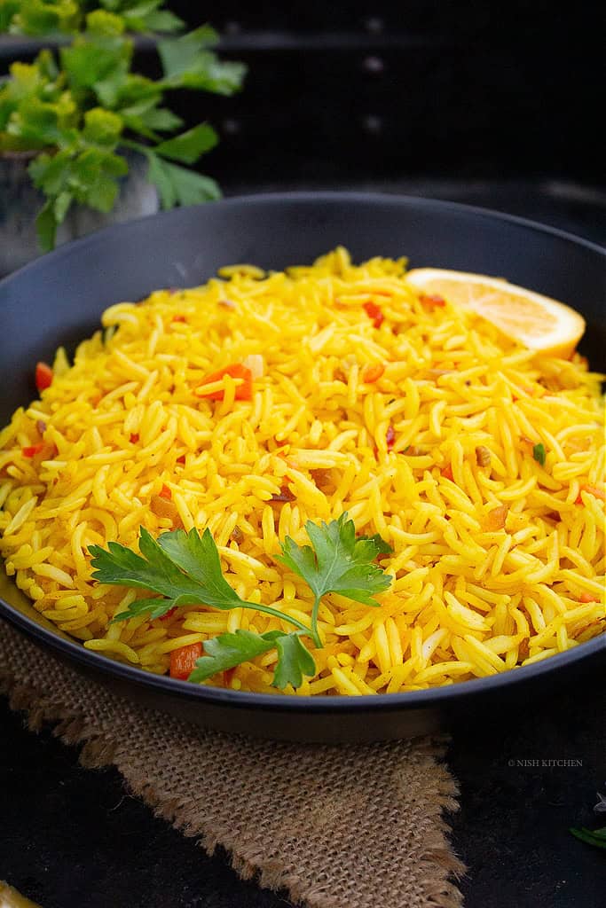 garlicky turmeric rice recipe