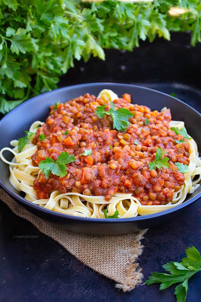 lentil bolognese recipe