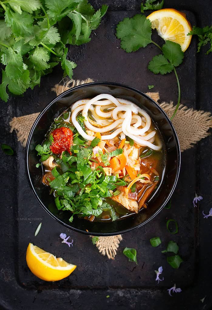 Thukpa | Tibetan Chicken Noodle Soup - NISH KITCHEN