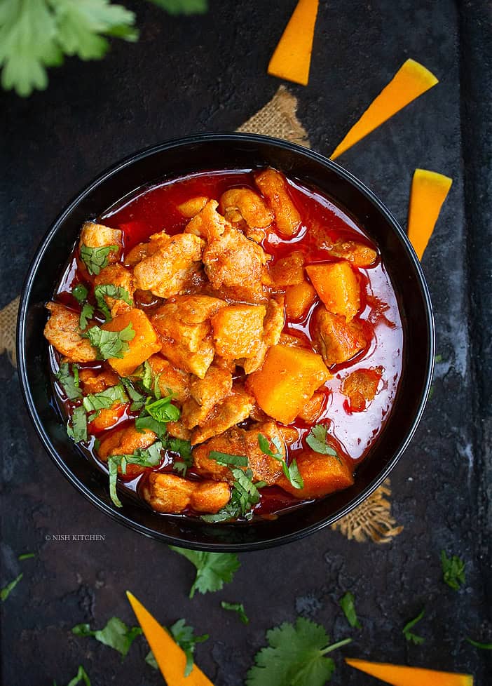 Thai chicken pumpkin curry recipe video