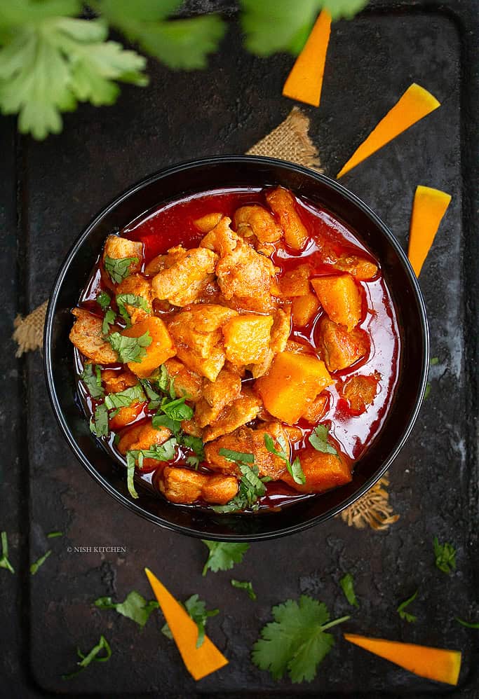 Thai chicken pumpkin curry