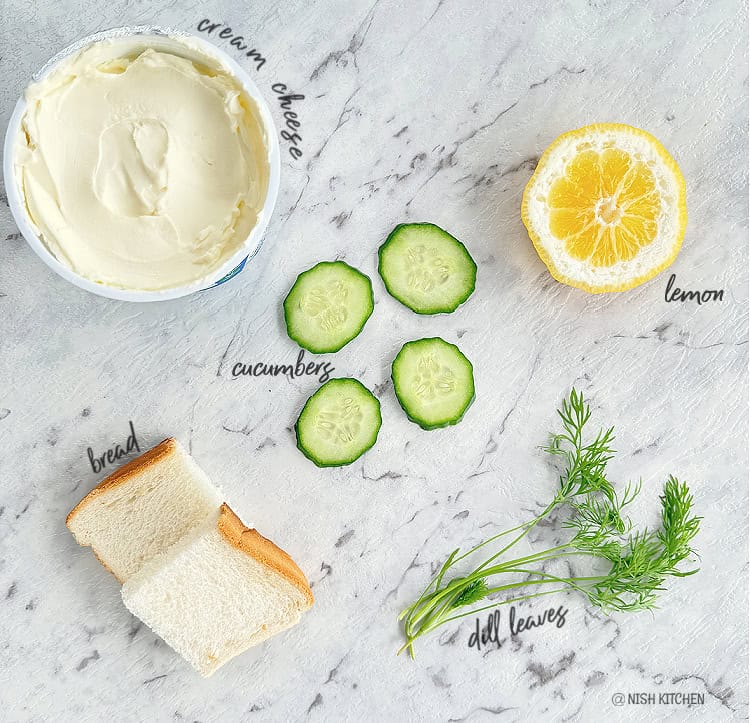 Cucumber sandwiches ingredients