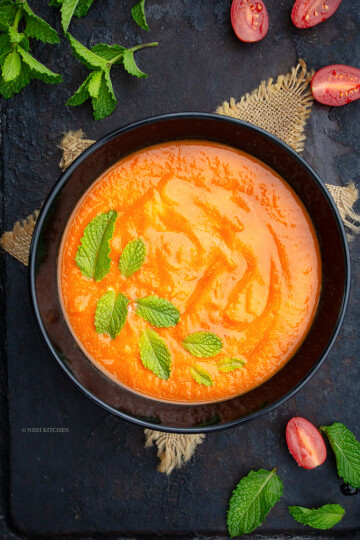 Spicy roasted tomato soup recipe video