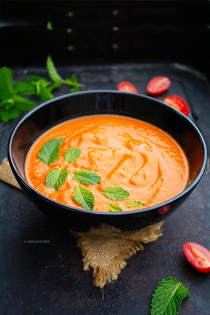 spicy roasted tomato soup recipe with images