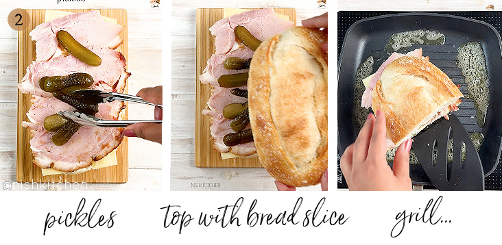 how to make ham and cheese sandwich with step by step instructions