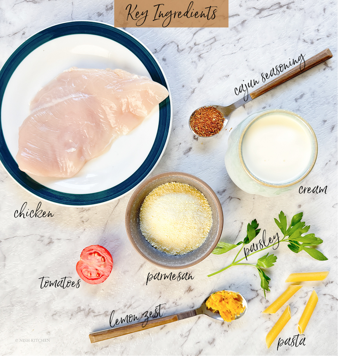 creamy cajun chicken pasta ingredients