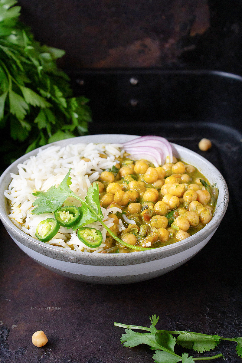 chickpea spinach curry video