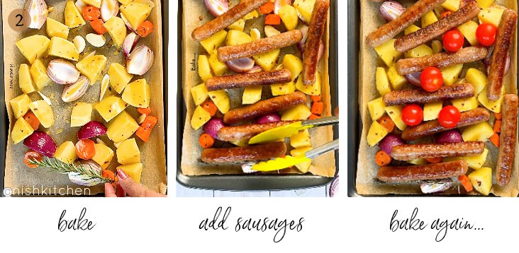 honey mustard sausage tray bake