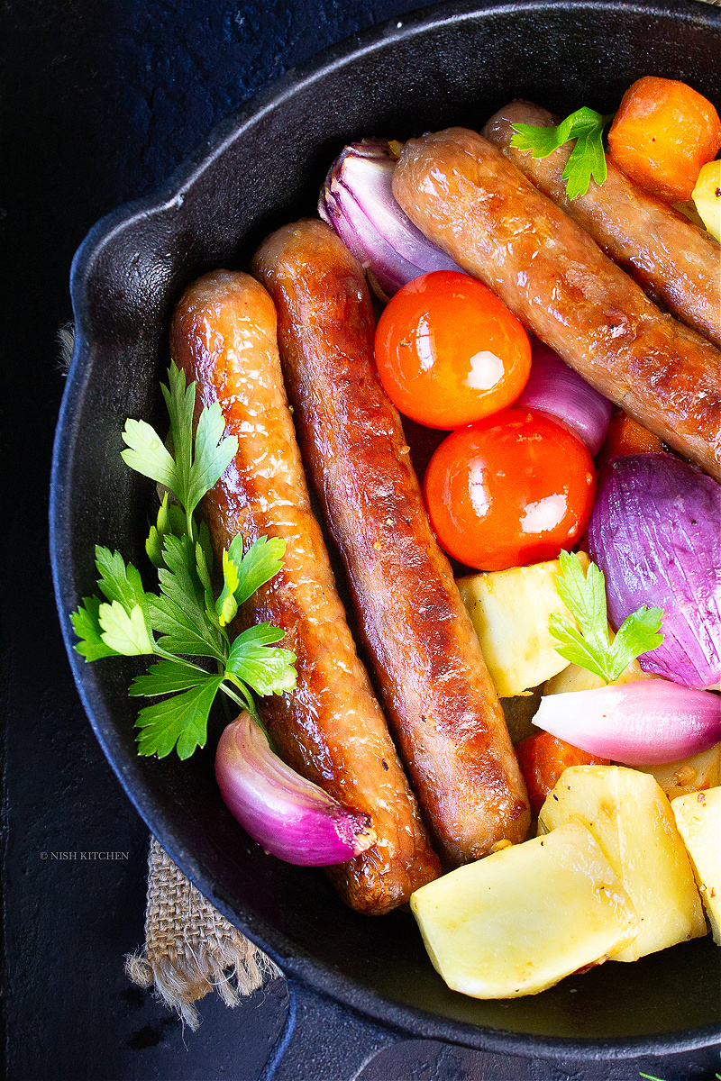 honey mustard sausage tray bake recipe