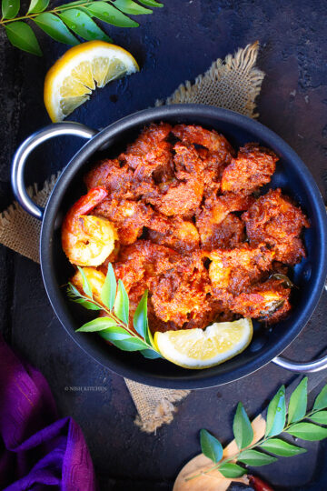 prawn ghee roast recipe video