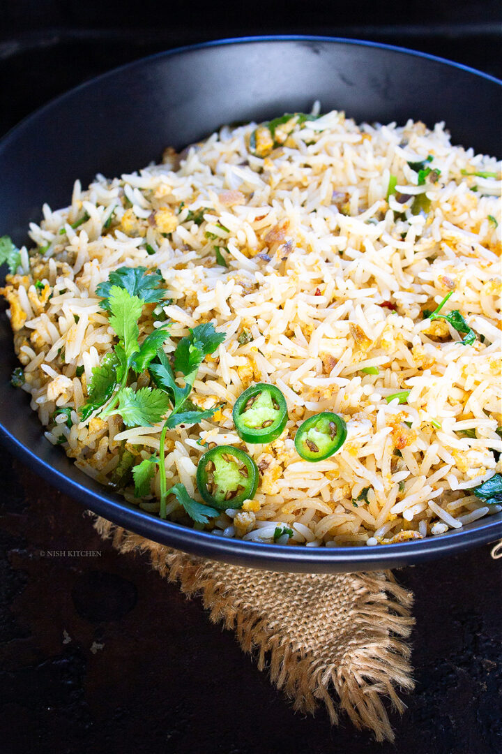 Egg Rice - Quick And Easy In 15 Minutes - Nish Kitchen