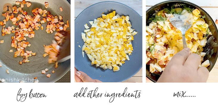 how to make bacon egg salad