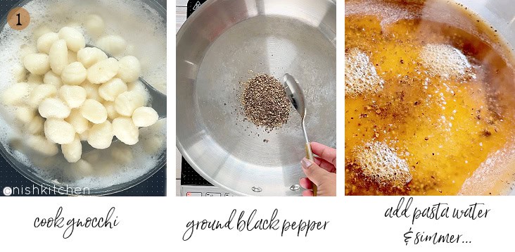 how to make cacio e pepe gnocchi step 1