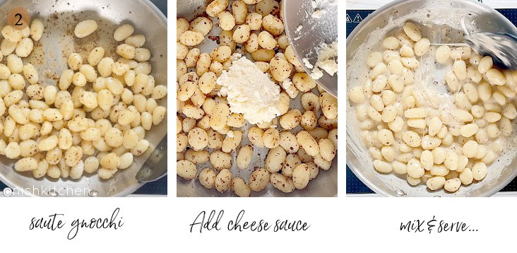 how to make cacio e pepe gnocchi step 2