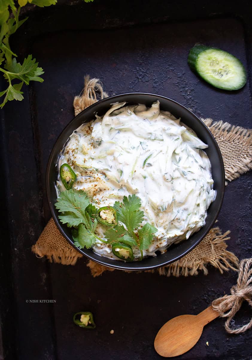 Indian cucumber raita recipe
