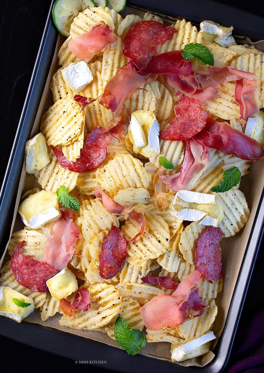 charcuterie chips with hot honey recipe