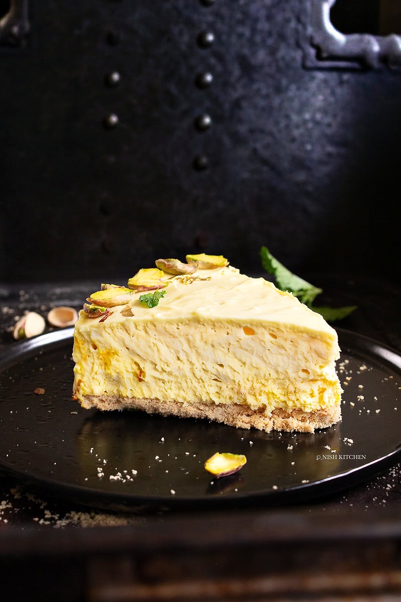 no bake saffron cheesecake