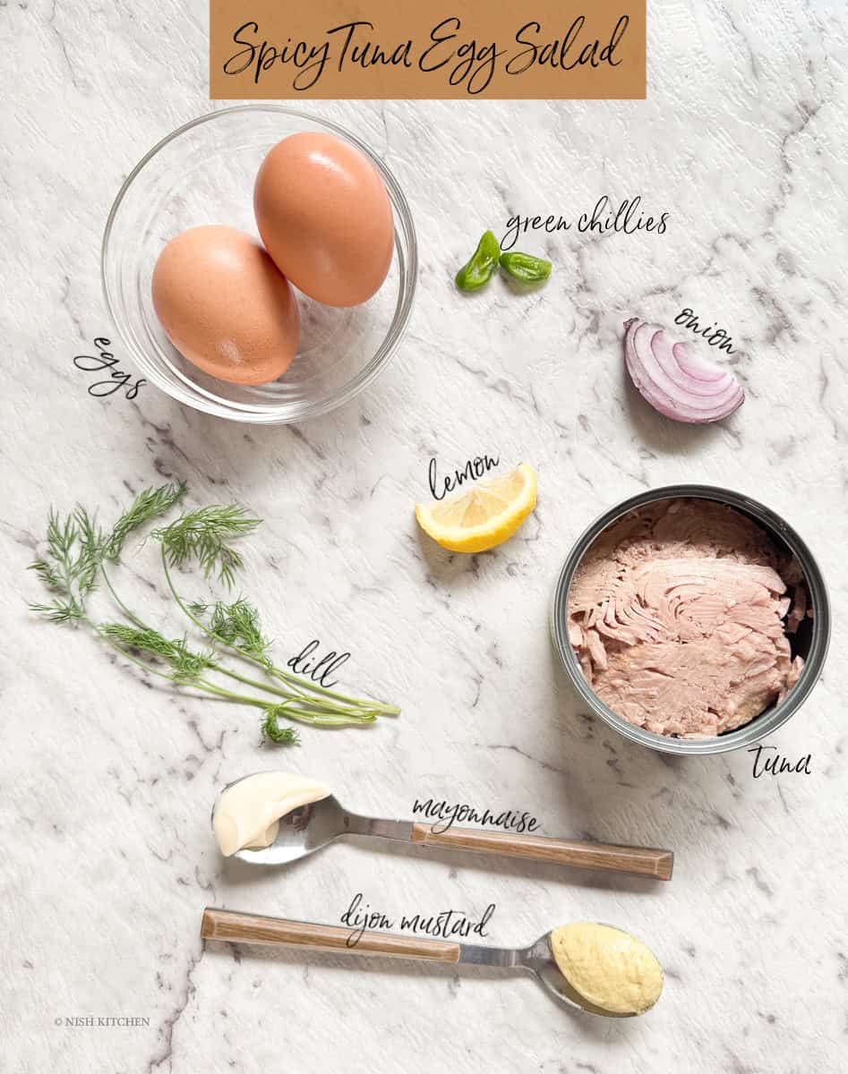 spicy tuna egg salad ingredients