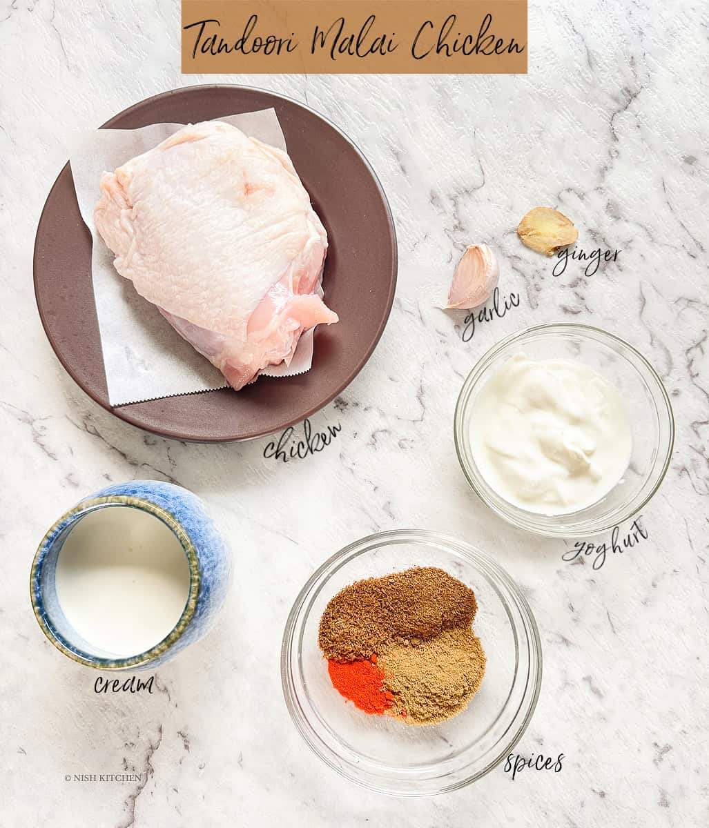 tandoori malai chicken ingredients