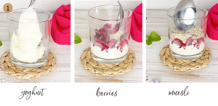 how to make Greek yogurt parfait step 1