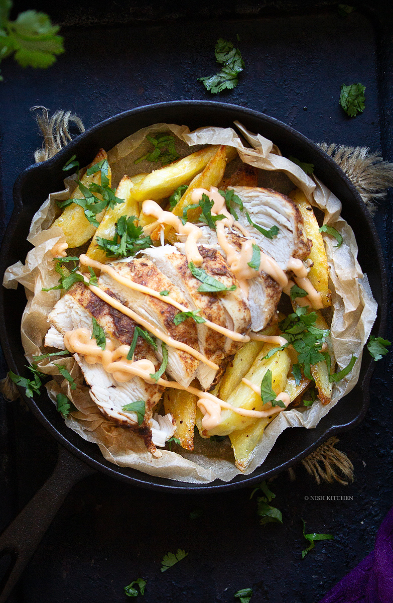 loaded potato wedges recipe