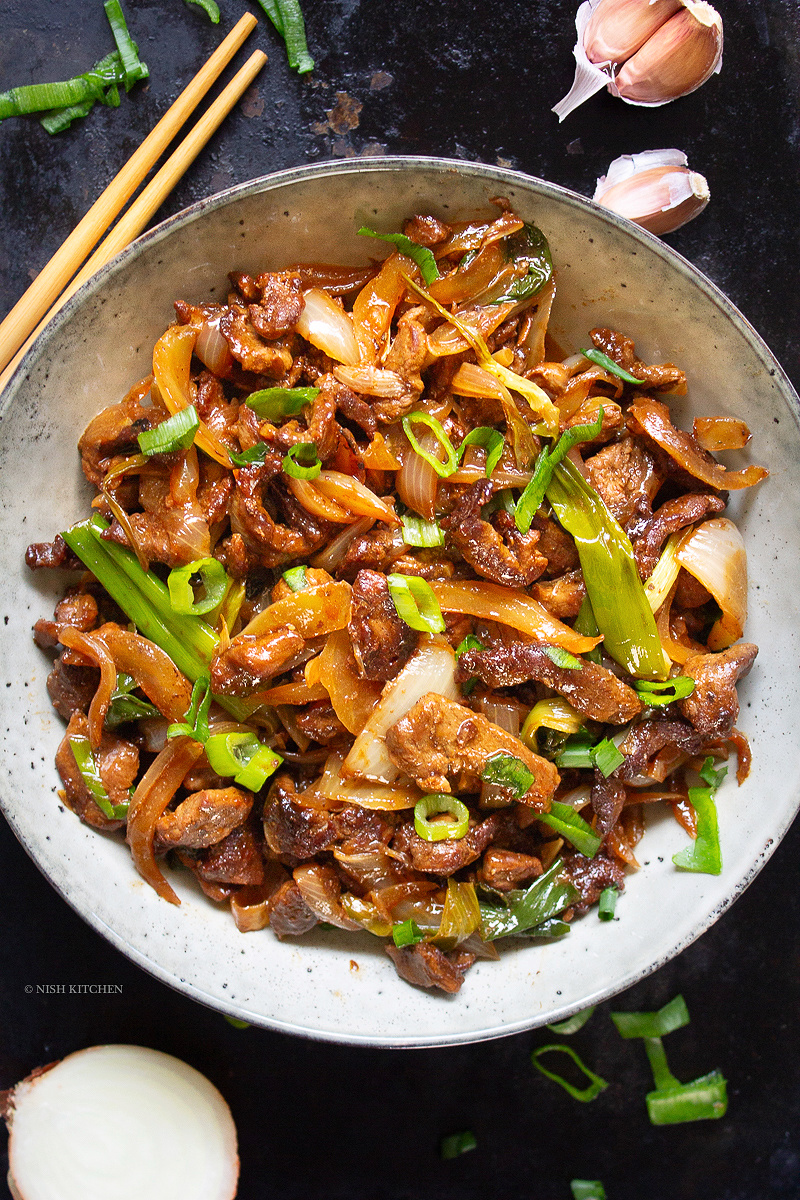beef and onion stir fry recipe
