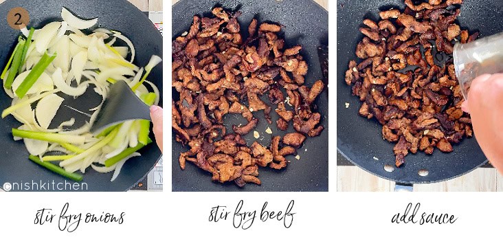 how to make beef and onion str fry step 2