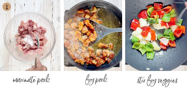 how to make sweet and sour pork step 1