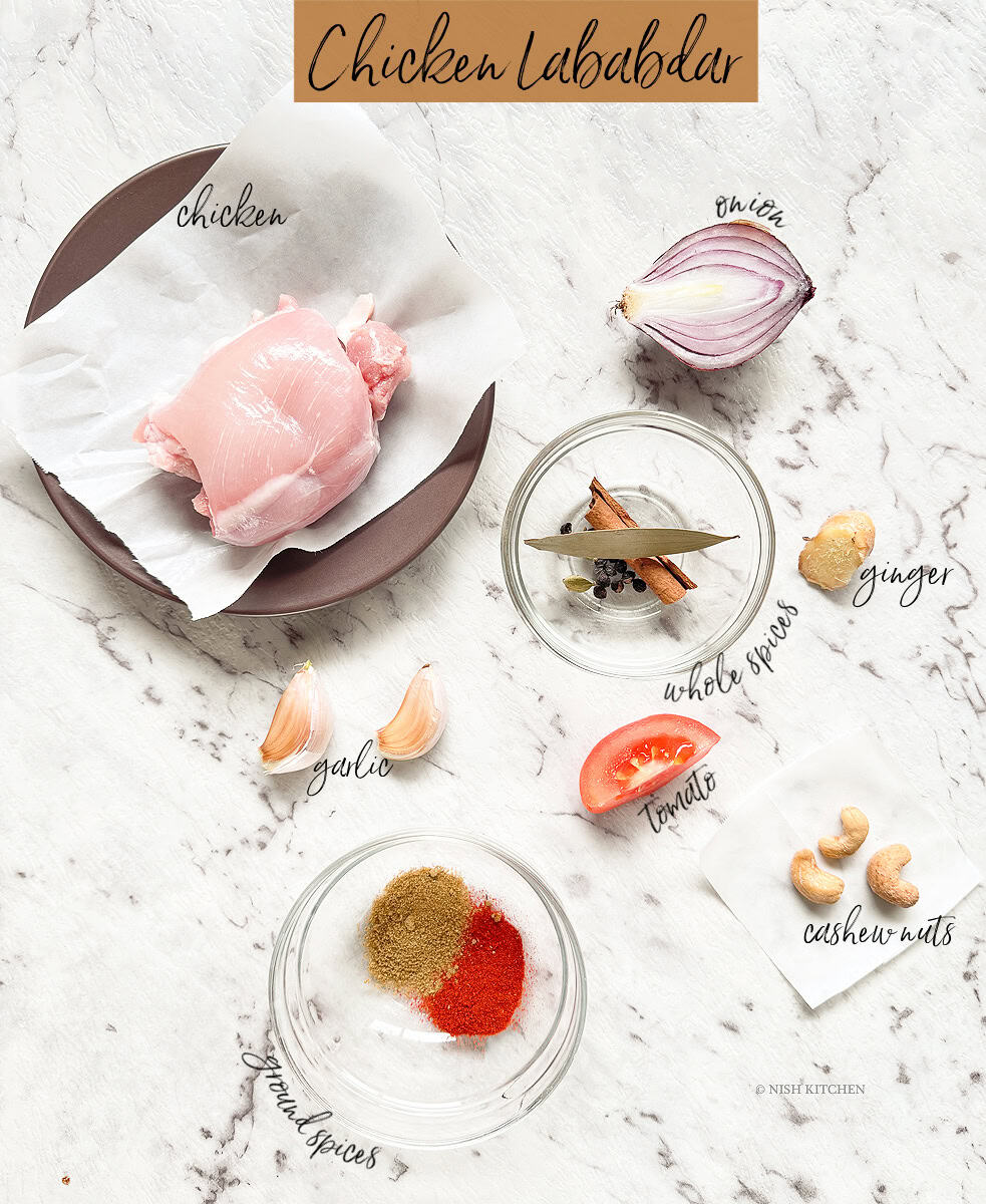 restaurant style chicken lababdar ingredients