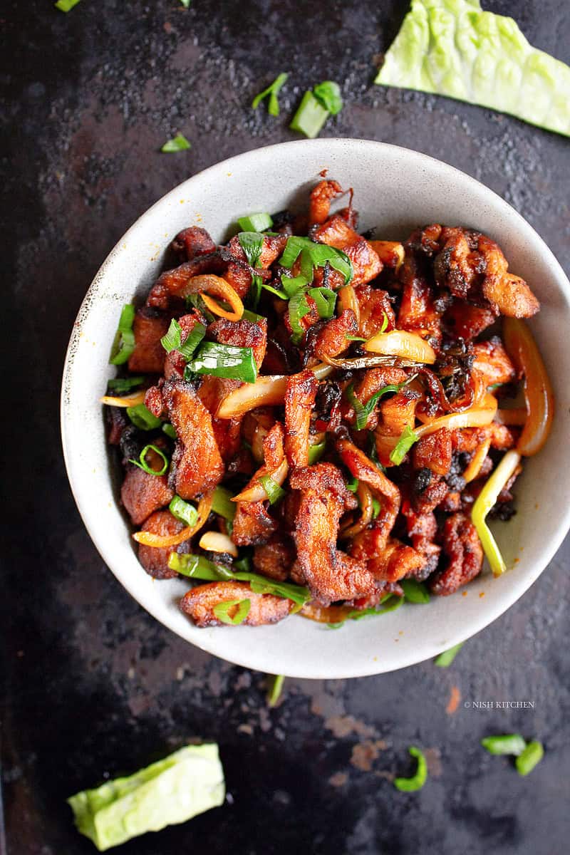 Korean spicy pork recipe or pork bulgogi