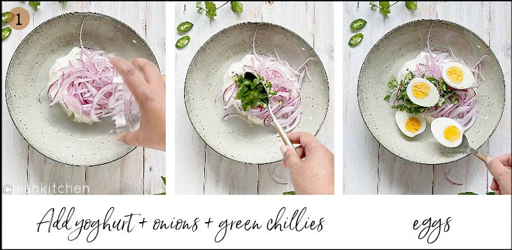 How to make 5 minute curried eggs with yogurt step 1