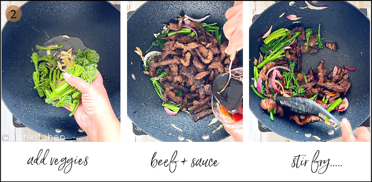 how to make oyster sauce beef step 2