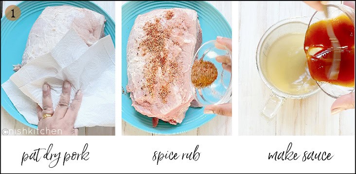 how to make slow cooker pulled pork step 1