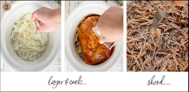 how to make slow cooker pulled pork step 2