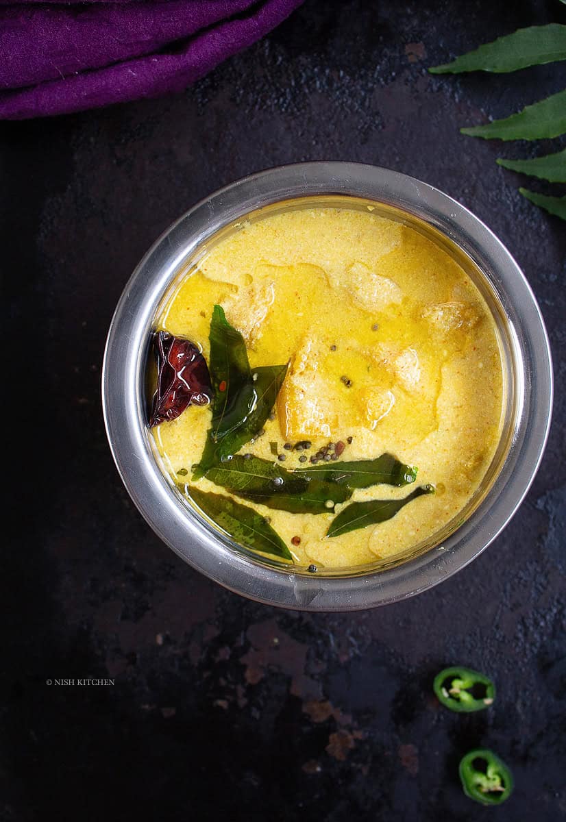 mambazha pulissery or spiced yogurt mango sauce 1