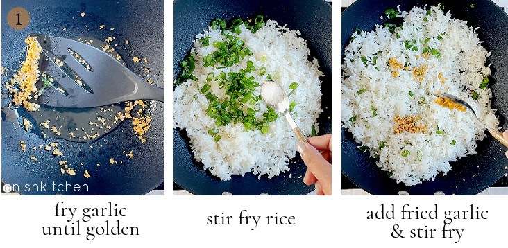 how to make Filipino garlic fried rice