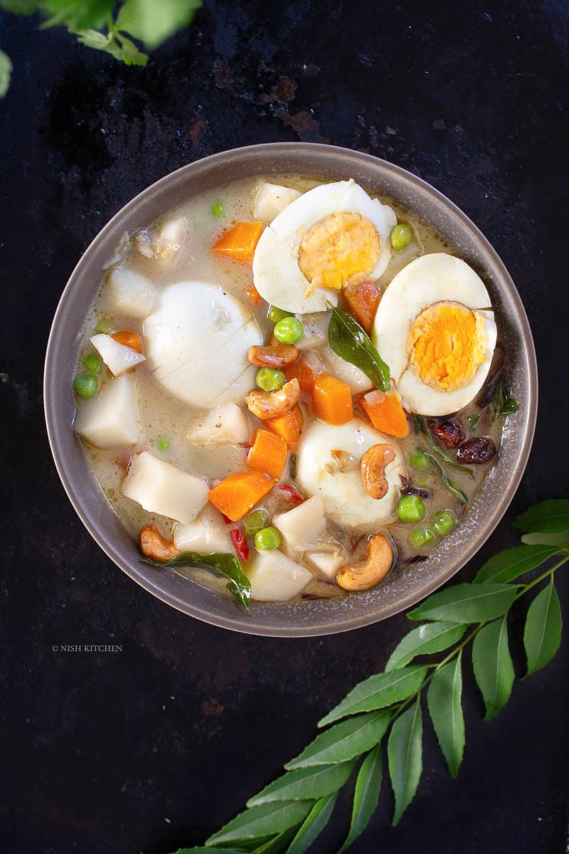 Indian style egg stew in a bowl